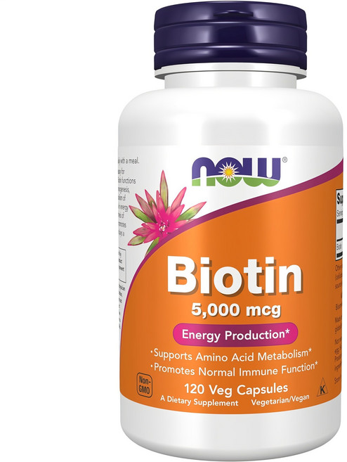 비오틴 5000ug — 나우푸드 비오틴 5000mcg 베지 캡슐 비건, 120정, 1개