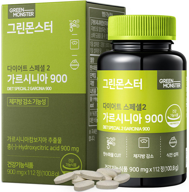 그린몬스터 다이어트 스페셜 2 가르시니아 900, 112정, 1개