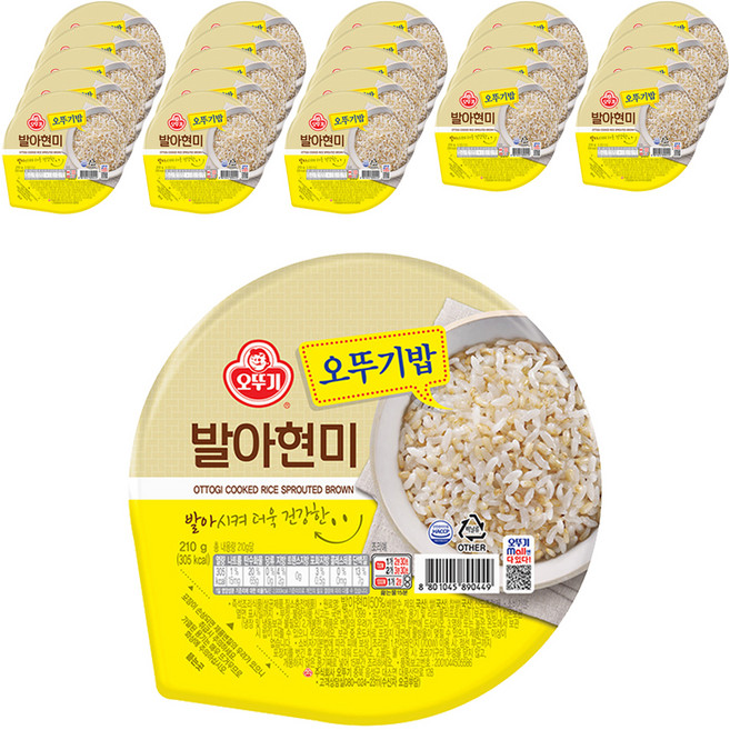 현미 즉석밥 — 오뚜기 발아현미밥, 210g, 24개