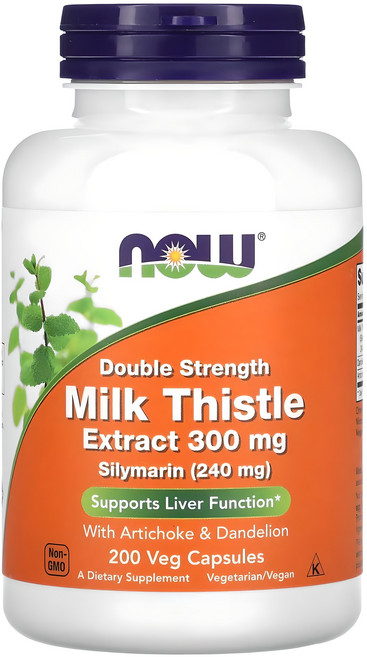 밀크씨슬 — 나우푸드 실리마린 밀크 시슬 추출물 300mg 베지 캡슐, 200정, 1개