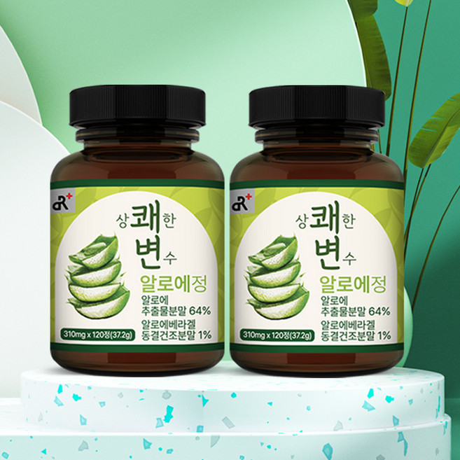 알로에 식이섬유 — 상쾌한 변수 알로에정 120정, 2개, 37.2g