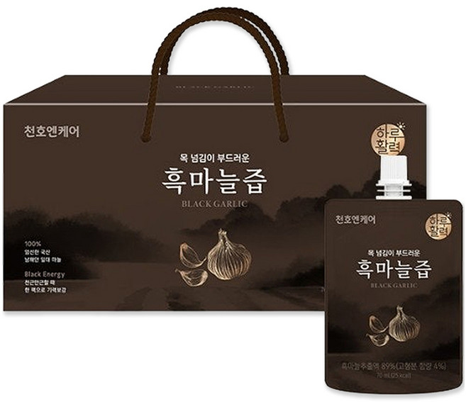 하루활력 목 넘김이 부드러운 흑마늘즙, 70ml, 30개