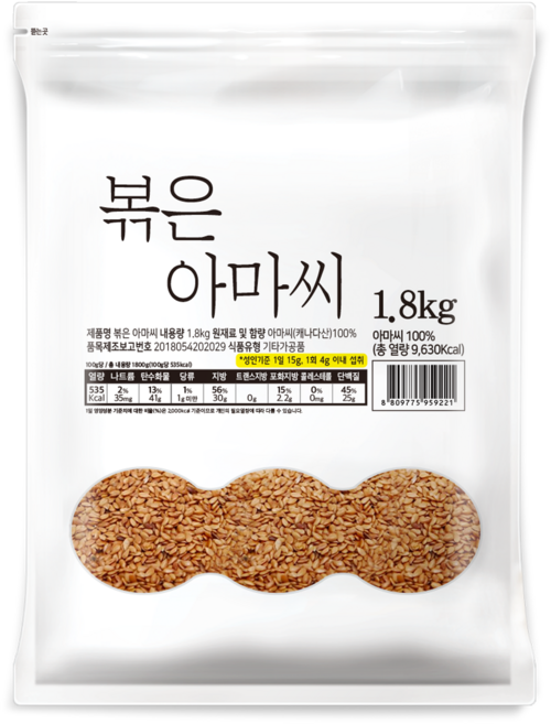 대구농산 볶은 아마씨 봉, 1.8kg, 1개