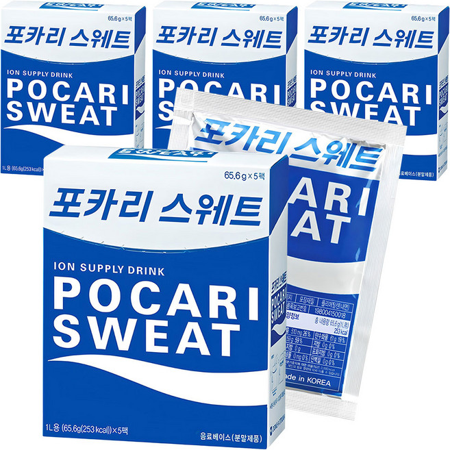 전해질 파우더 — 포카리스웨트 분말, 65.6g, 20개
