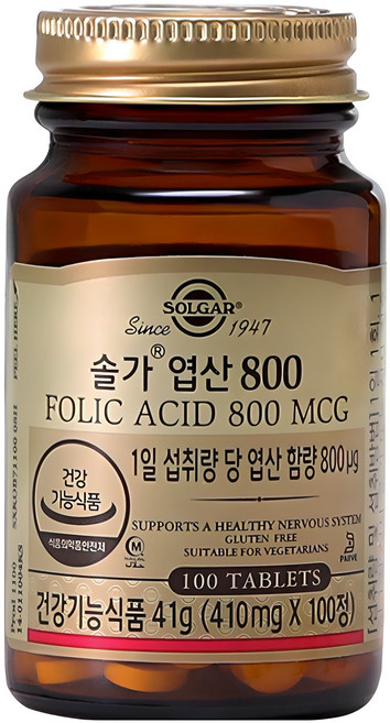 엽산 800ug — 솔가 엽산 800, 100정, 1개