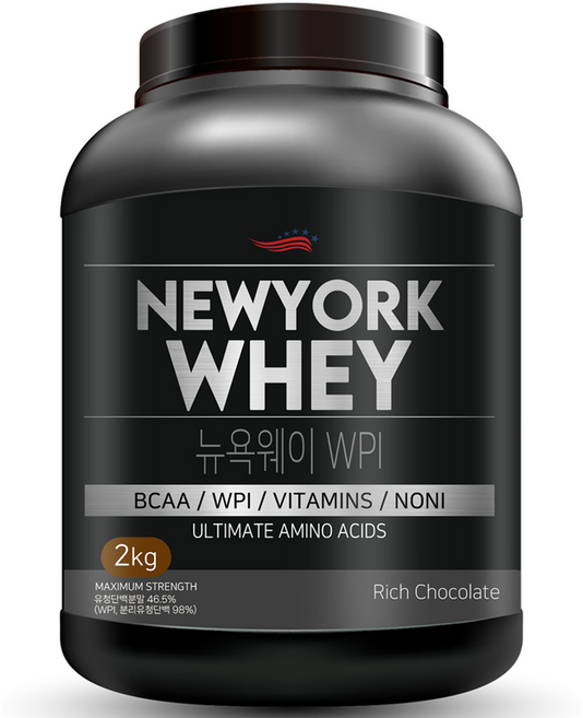 WPI 프로틴 — 뉴욕웨이 WPI 초코맛 단백질 보충제, 2kg, 1개