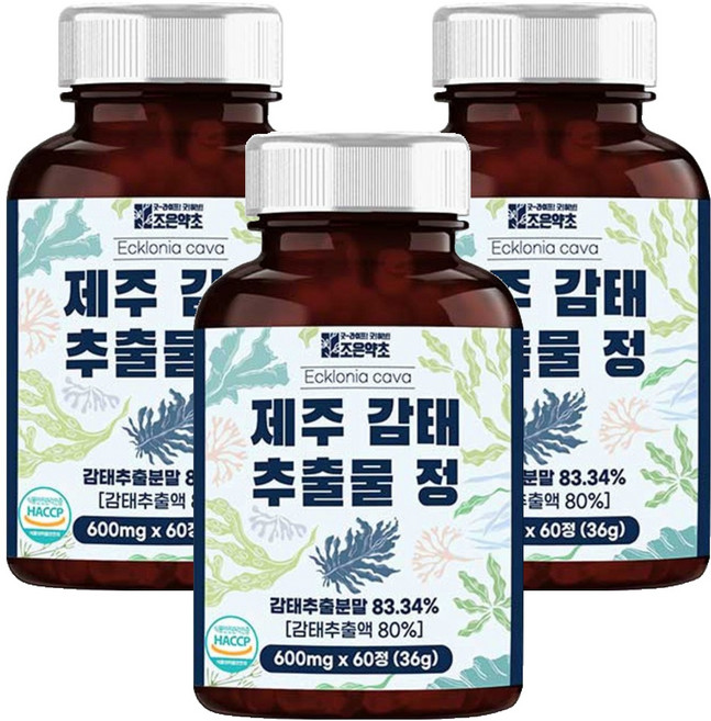 감태추출물 — 조은약초 제주 감태 추출물 정, 60정, 3개