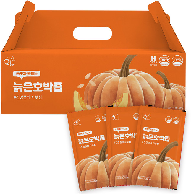 늙은호박즙 — 황금이네 늙은 호박즙, 100ml, 30개