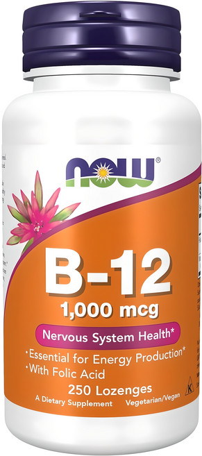 비타민B12 — 나우푸드 B-12 1000mcg 로젠지, 250정, 1개
